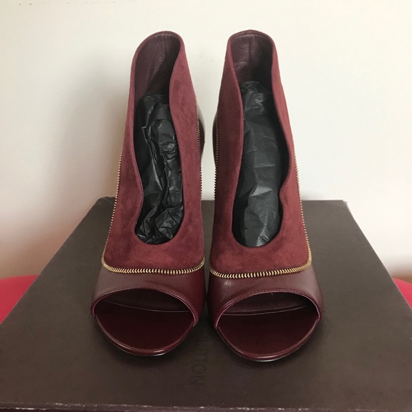 Louis Vuitton Zipper detail Open Toe Booties - Picture 1 of 3